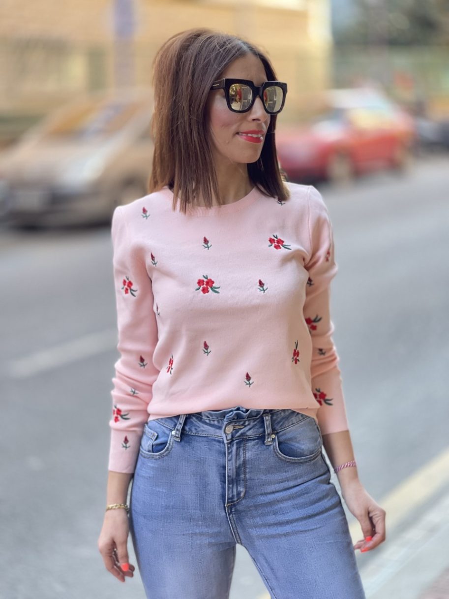 Camiseta Canale Flores Rosa